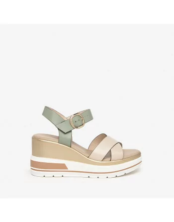 Sandalo Donna con Zeppa NeroGiardini E318737D