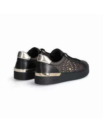 Sneakers Donna Liu-jo Silvia 92 BF3041EX191 in Pelle Beige o Marrone Stringata casual con logo in rilievo e logo