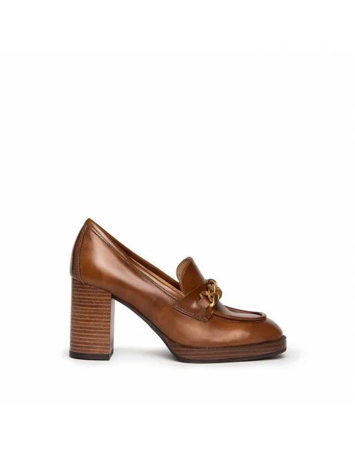 Mocassini Donna NeroGiardini I205060D in Pelle Nero o Cuoio modello casual. Autunno Inverno 2023