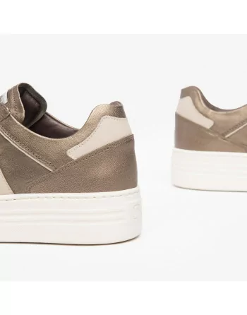 Sneakers Donna NeroGiardini I308412D in Pelle Nero o Brown modello casual. Autunno Inverno 2023