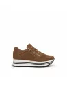 Sneakers Donna NeroGiardini I308382D in Camoscio Incanto o Malto modello casual. Autunno Inverno 2023