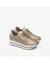 Sneakers Donna NeroGiardini I308380D in Pelle Nero o Brown modello casual. Autunno Inverno 2023