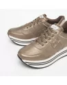 Sneakers Donna NeroGiardini I308380D in Pelle Nero o Brown modello casual. Autunno Inverno 2023