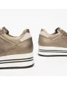 Sneakers Donna NeroGiardini I308380D in Pelle Nero o Brown modello casual. Autunno Inverno 2023