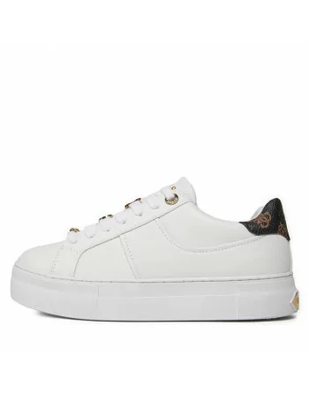 Sneakers donna Guess in pelle Bianco con accessori Giella FLJGIEFAL2