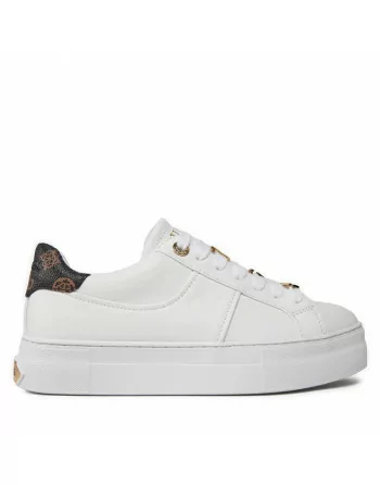 Sneakers donna Guess in pelle Bianco con accessori Giella FLJGIEFAL2