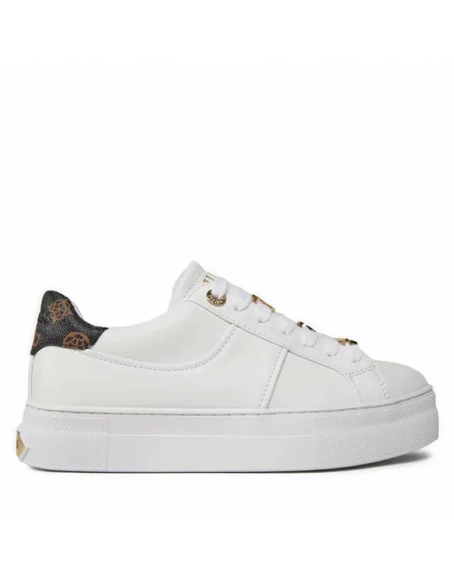 Sneakers donna Guess in pelle Bianco con accessori Giella FLJGIEFAL2