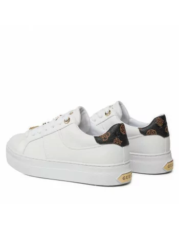 Sneakers donna Guess in pelle Bianco con accessori Giella FLJGIEFAL2