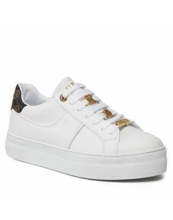 Sneakers donna Guess in pelle Bianco con accessori Giella FLJGIEFAL2