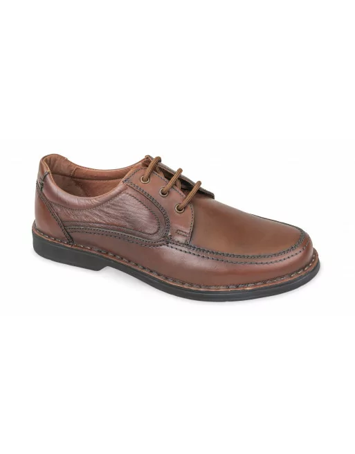 Stringata Uomo Valleverde 20813 in Pelle Nero o Marrone modello casual. Calzature comode
