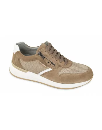 Sneakers Uomo Valleverde 36845 in Pelle Blu o Tortora modello casual. Calzature comode