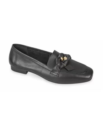 Mocassini Donna Valleverde 28M502 in Pelle Nude o Cuoio o Nero modello casual. Calzature comode