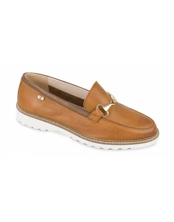 Mocassini Donna Valleverde 36480 in Pelle Bianco o Cuoio modello casual. Calzature comode