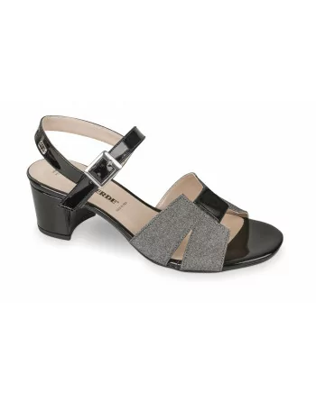Sandalo elegante Donna Valleverde 28215 in Pelle Cipria o Argento o Nero modello casual. Calzature comode