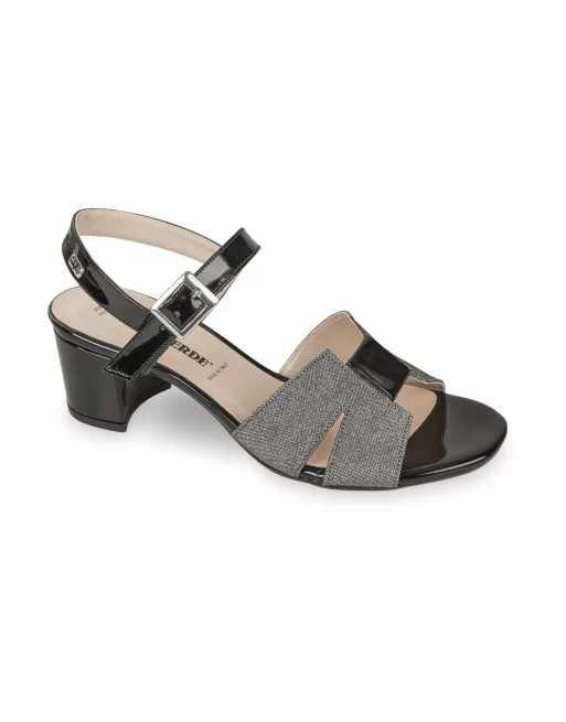 Sandalo elegante Donna Valleverde 28215 in Pelle Cipria o Argento o Nero modello casual. Calzature comode