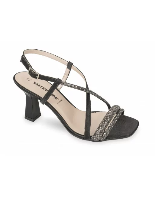 Sandalo elegante Donna Valleverde 28464 in Pelle Silver o Rose o Nero modello casual. Calzature comode