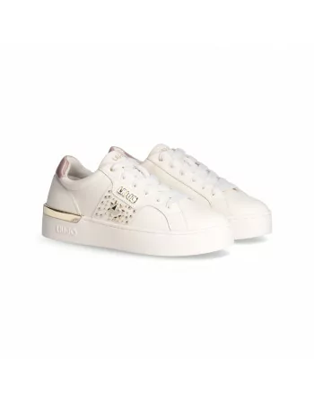 Sneakers Donna Liu-jo Silvia 85 BF3043P0102 in Pelle White o Butter modello casual. Sneakers casual