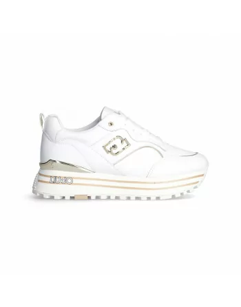 Sneakers Donna LIU.JO in Pelle Bianco BA4059P0102 Maxi Wonder 73