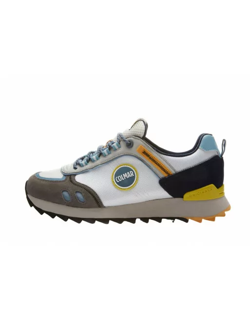 Sneakers Uomo Colmar Travis Sport Venture in Tessuto Bianco modello casual