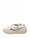 Sandali Donna con zeppa in Pelle Cinzia Soft TD004 Cuoio Nero Beige