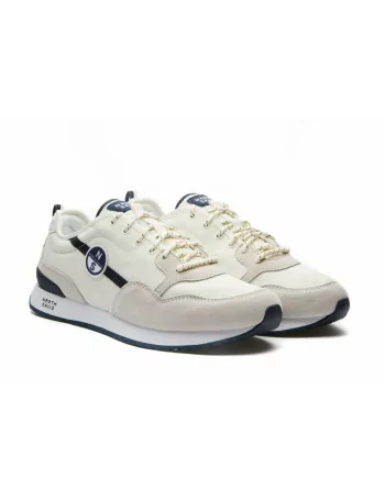 Sneakers Uomo North Sails Horizon Plain 24 in Tessuto Bianco o Blu modello casual.