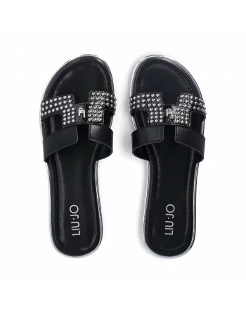 Ciabatta Donna Liu-jo 4A4711EX246 in Pelle White o Black modello casual
