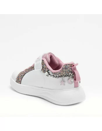 Sneakers Bambina Lelli Kelly LKAA4400A00 in Pelle Bianco modello Gioiello