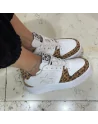 Sneakers Donna Two Stars 3498 White-Leopard