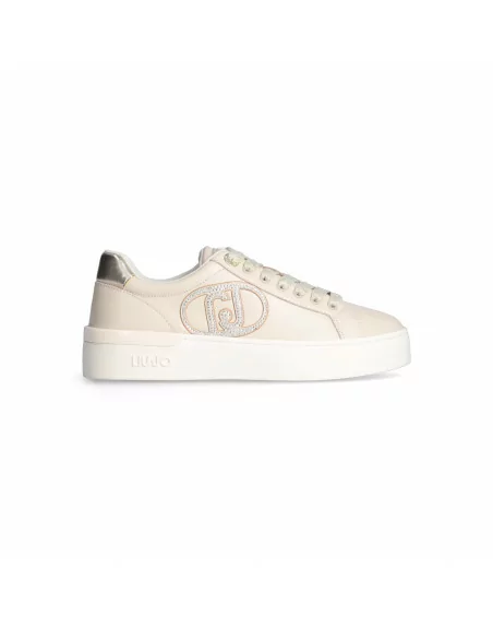 Sneakers Donna LIU.JO BF4023PX179 in Pelle White o Butter