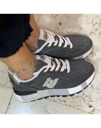 Sneakers Donna Liu.Jo BA4009TX390 in tessuto e Glitter Denim AMAZING 27