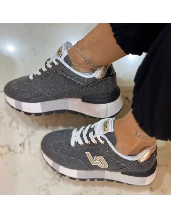 Sneakers Donna Liu.Jo BA4009TX390 in tessuto e Glitter Denim AMAZING 27