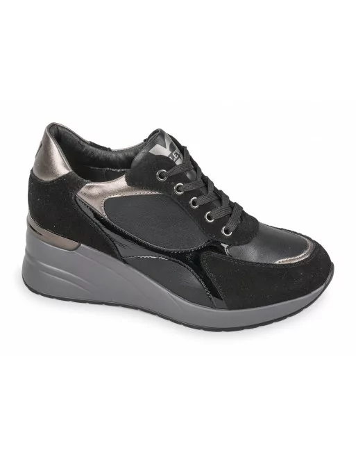 Sneakers Donna Valleverde 35530 in Camoscio Nero o Tortora