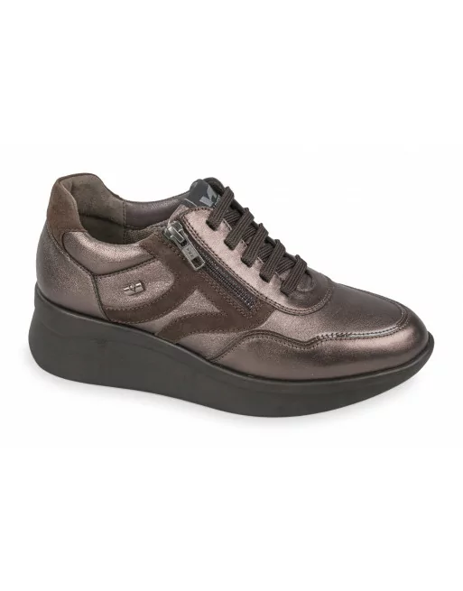 Sneakers Donna Valleverde 36471 in Pelle Nero o Bronzo