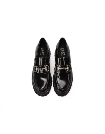 Mocassini Donna Queen Helena WS13604 in Vernice Nero