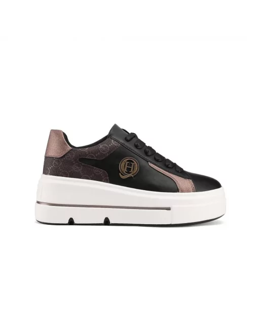 Sneakers Donna Queen Helena X31-16 in Pelle Marrone o Beige