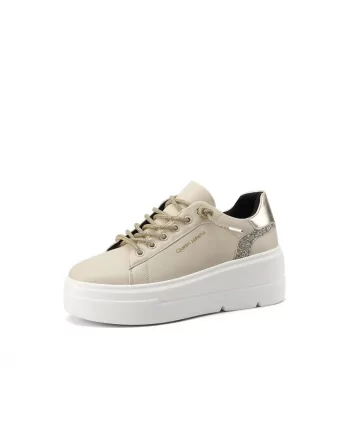 Sneakers Donna Queen Helena X31-13 in Pelle Bianco o Beige