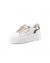 Sneakers Donna Queen Helena X31-13 in Pelle Bianco o Beige