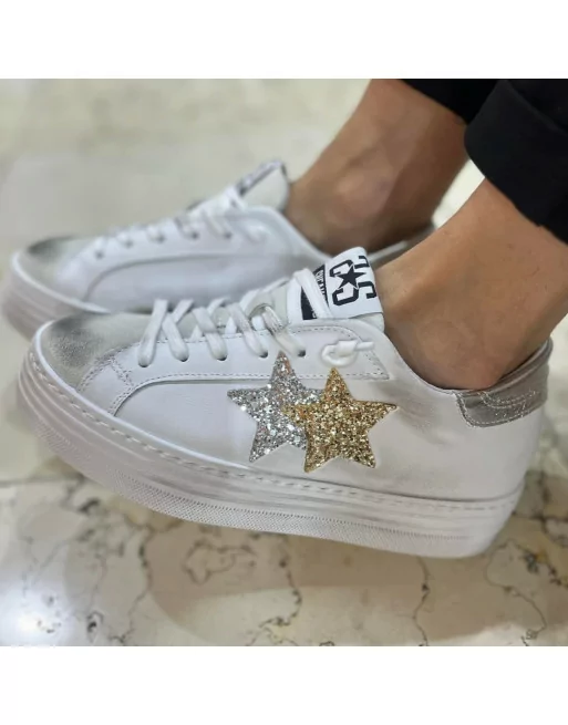 Sneakers Donna Two Stars 2854 Bianco