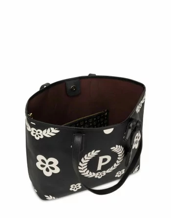 Shopper Pollini Nero con logo Fiorato TE8427PP06Q1E00A