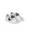 Sneakers Donna Two Stars 2SD4604 Bianco Stella Argento e Nero