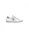 Sneakers Donna Two Stars 2SD4205 Bianco Stella Argento e Bianco