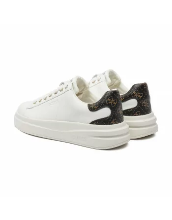 Sneakers Donna Guess in pelle Bianco FLJELBFAL12 con logo