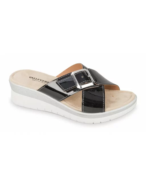 Sandali Donna con Zeppa 52100 Valleverde Bianco o Beige o Nero Sandali Donna con Zeppa 52100 Valleverde Bianco o Beige o Nero