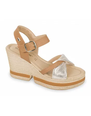 Sandali Donna con zeppa VV49221M Valleverde Bianco o Cuoio