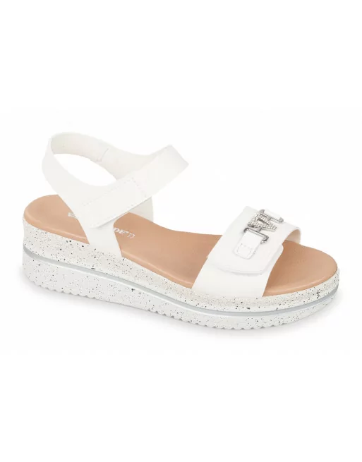 Sandali Donna con zeppa VG2199S Valleverde Beige o Bianco Linea Comfort