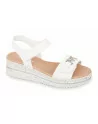 Sandali Donna con zeppa VG2199S Valleverde Beige o Bianco Linea Comfort