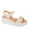 Sandali Donna con zeppa VG2199S Valleverde Beige o Bianco Linea Comfort