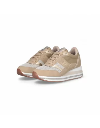 Sneakers Donna LIU.JO 4F4727TX445 in Nabuk Blu o Beige Modello Olivia