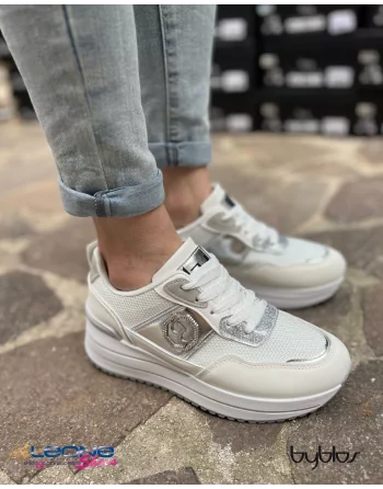 Sneakers Donna in Tessuto Byblos modello BYSC94I01 ALKES Azzurro Beige o Bianco