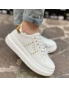 Sneakers Donna Byblos modello POLIS Bianco-Oro e Bianco-Argento